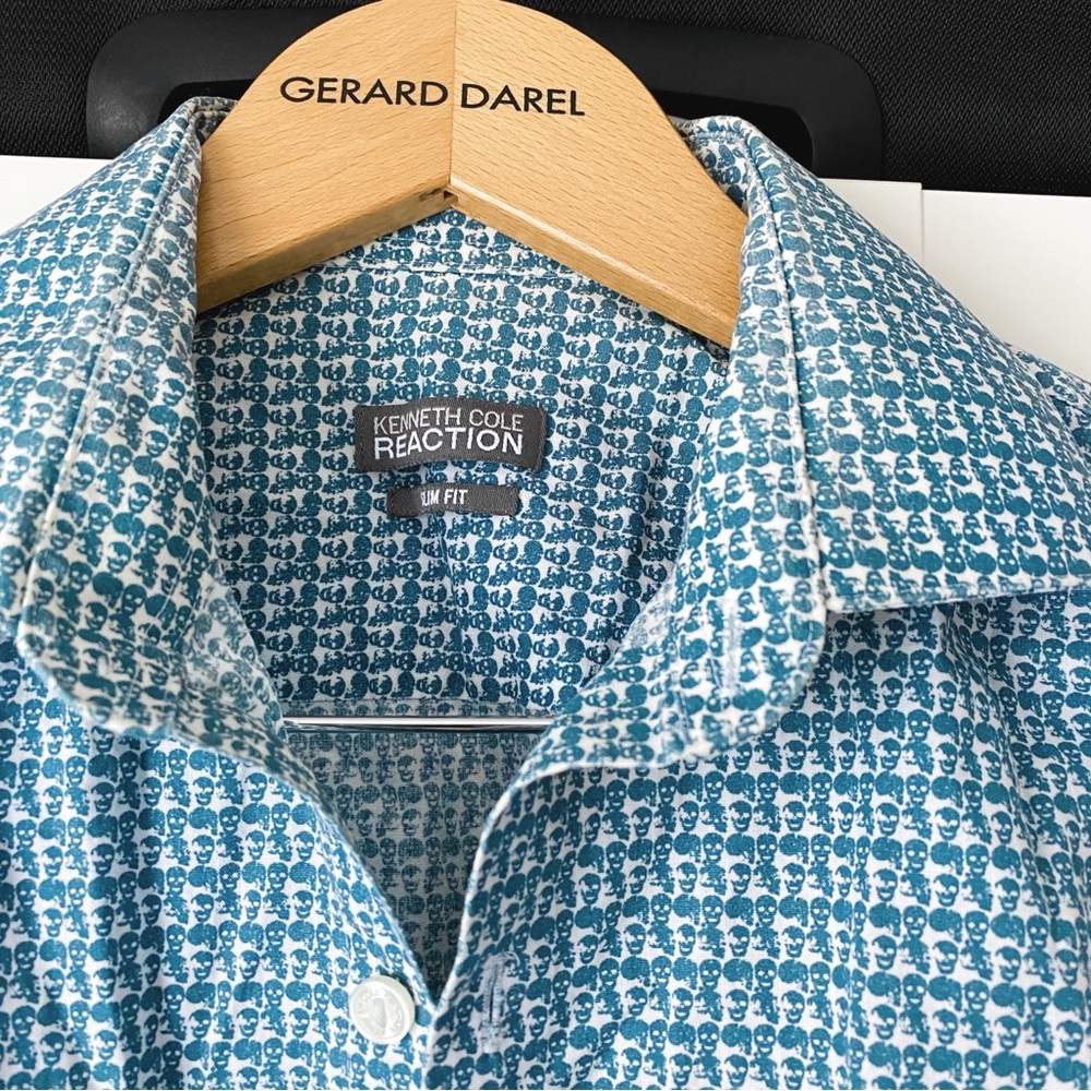 Kenneth Cole Skull Print Dress Shirt